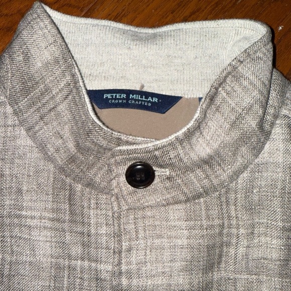 Peter Millar Crown Crafted Journeyman Linen Vest Men's Size Large Argil - Picture 5 of 12